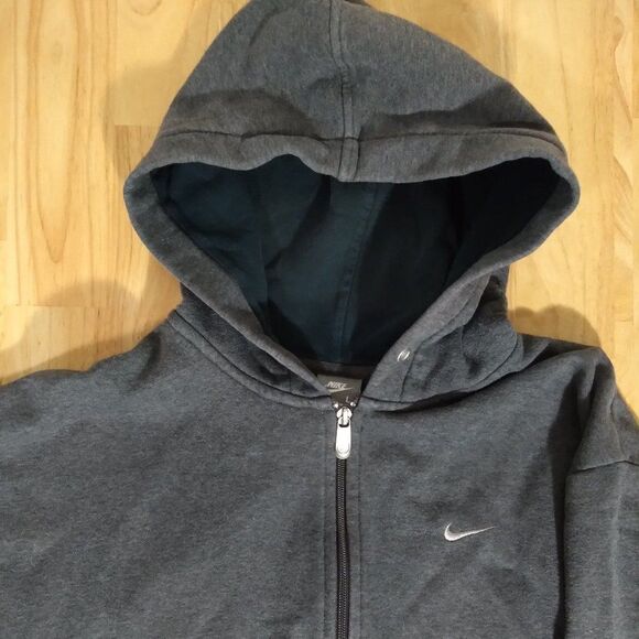 Nike Small Swoosh Zipper Hoodie Sweatshirt - Picture 1 of 9